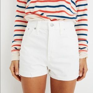 Madewell White High Rise Shorts